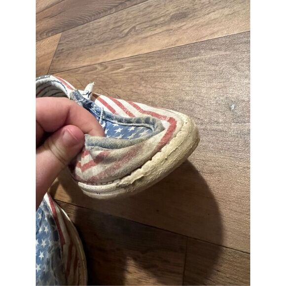 Hey Dude Stars N Stripes Wally Shoes Flaws -Men’s 8 Woman’s 10 - Picture 14 of 15